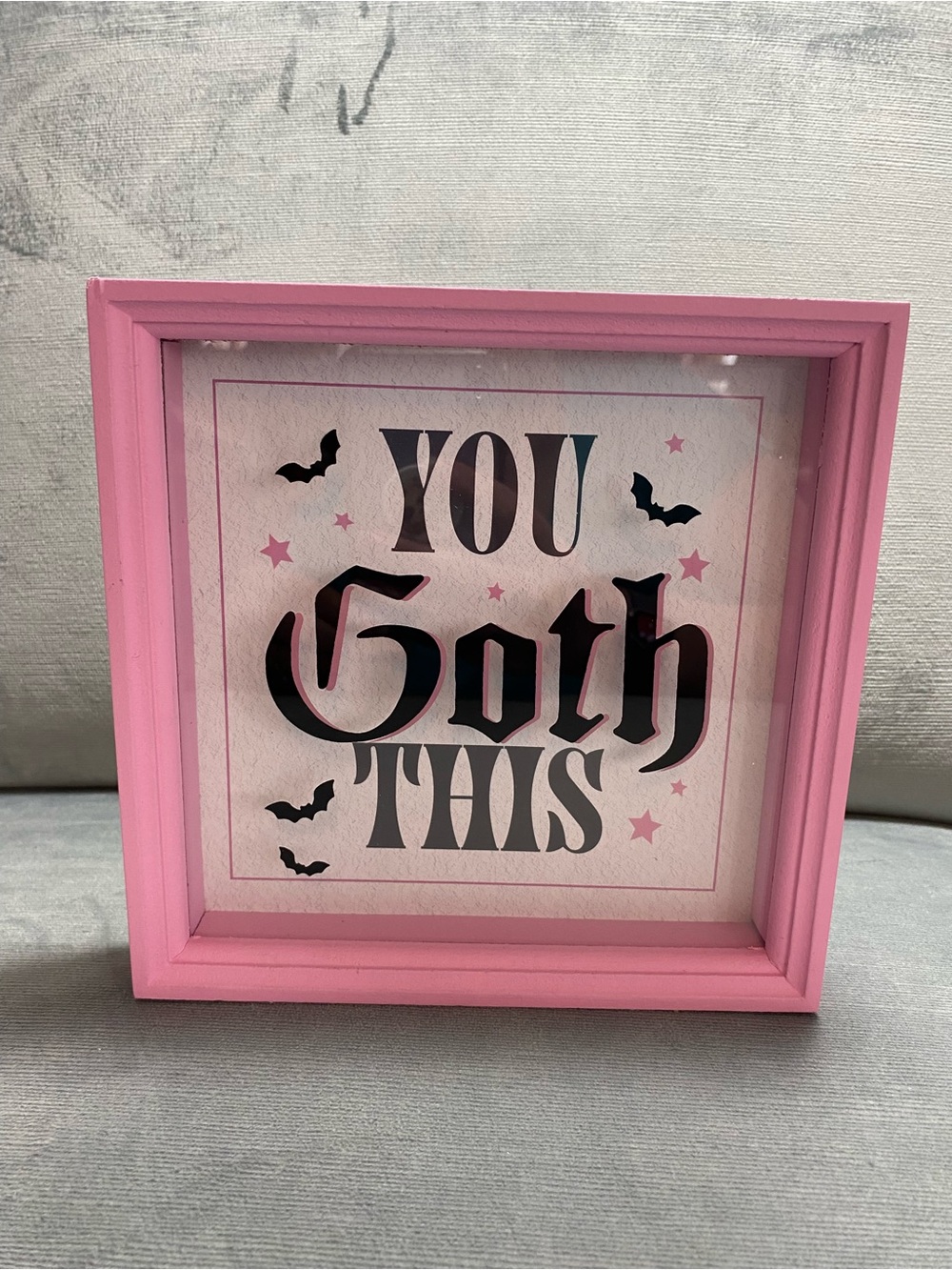 Halloween “You Goth This”Pinkoween Ashland Brown Square Backed Framed Wall Decor
